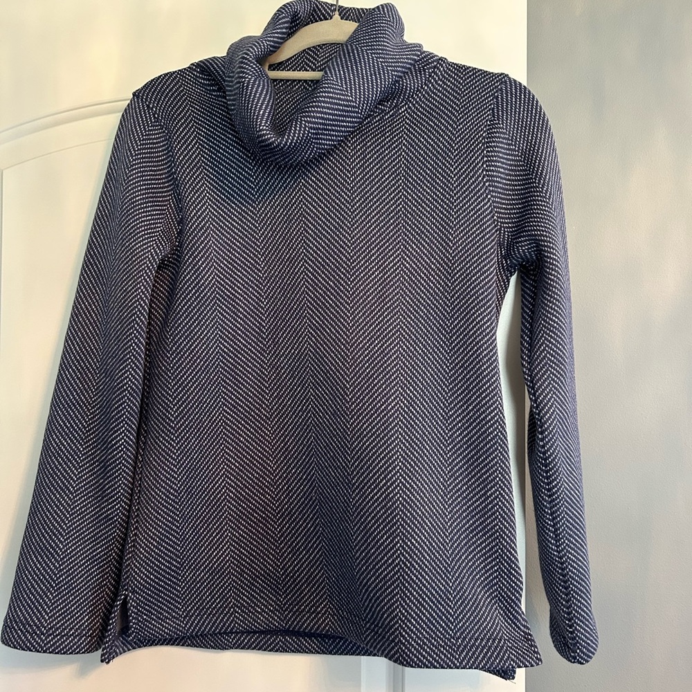 Women's Blue Herringbone Sweater